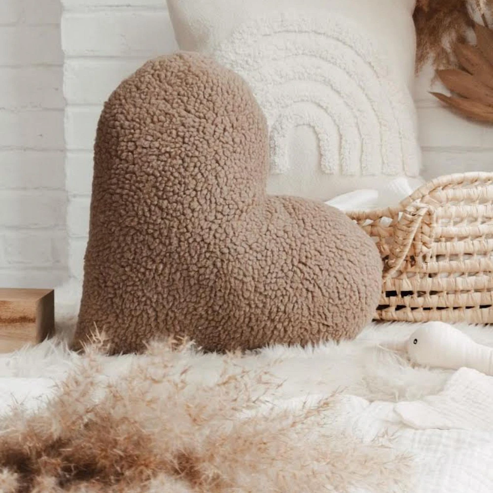 Heart Pillow - Brown