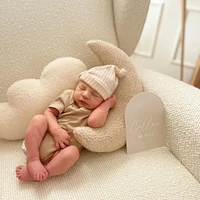 Coussins lune et nuage, ensemble de 2 - Blanc et beige