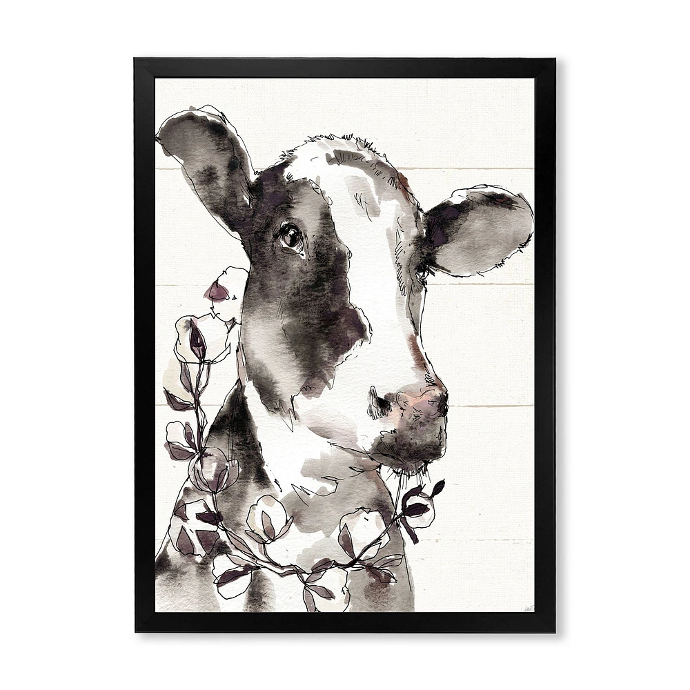 Toile « Cow Portrait Counrty Life »