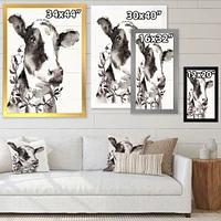 Cow Portrait Counrty Life  Wall Art