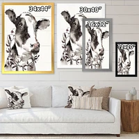 Toile « Cow Portrait Counrty Life »