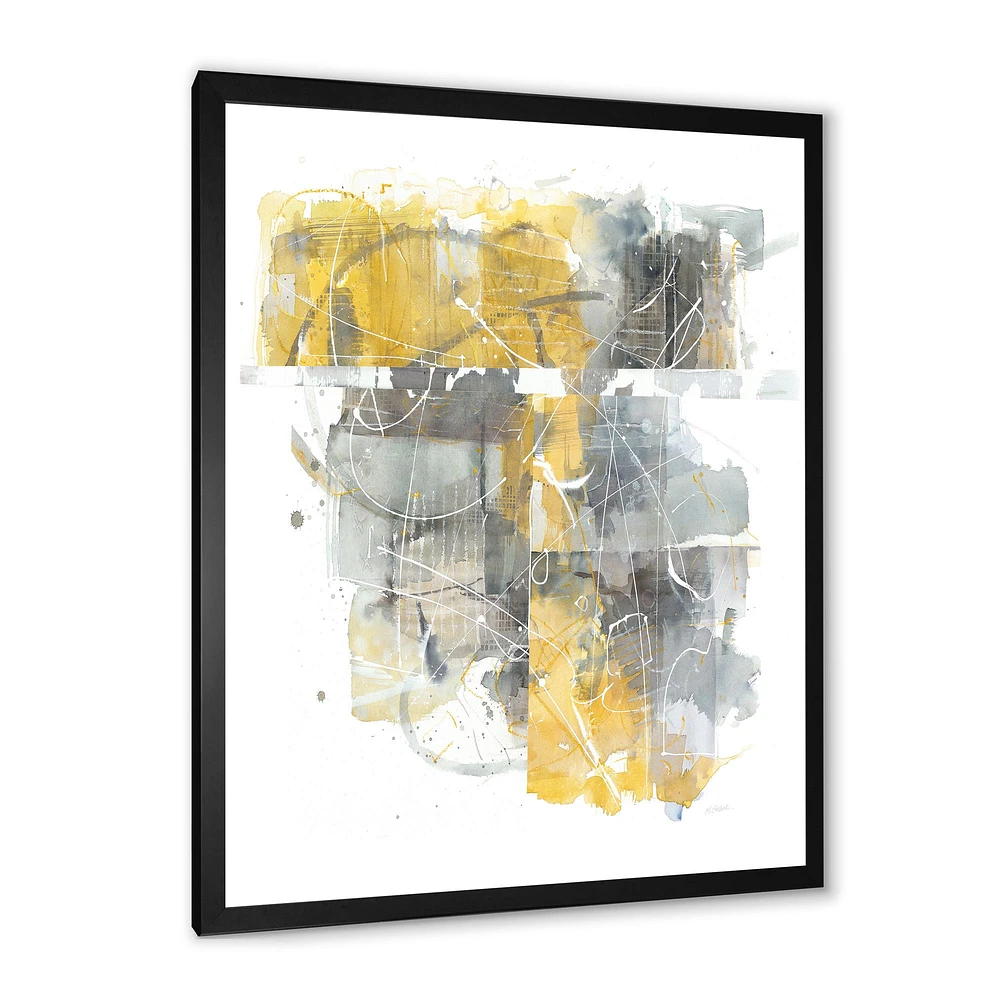 Toile imprimée « Moving and Out of Traffic II Yellow Grey