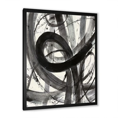 Toile « Black and White Minimalistic Painting »