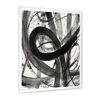 Black and White Minimalistic Painting  Wall Art