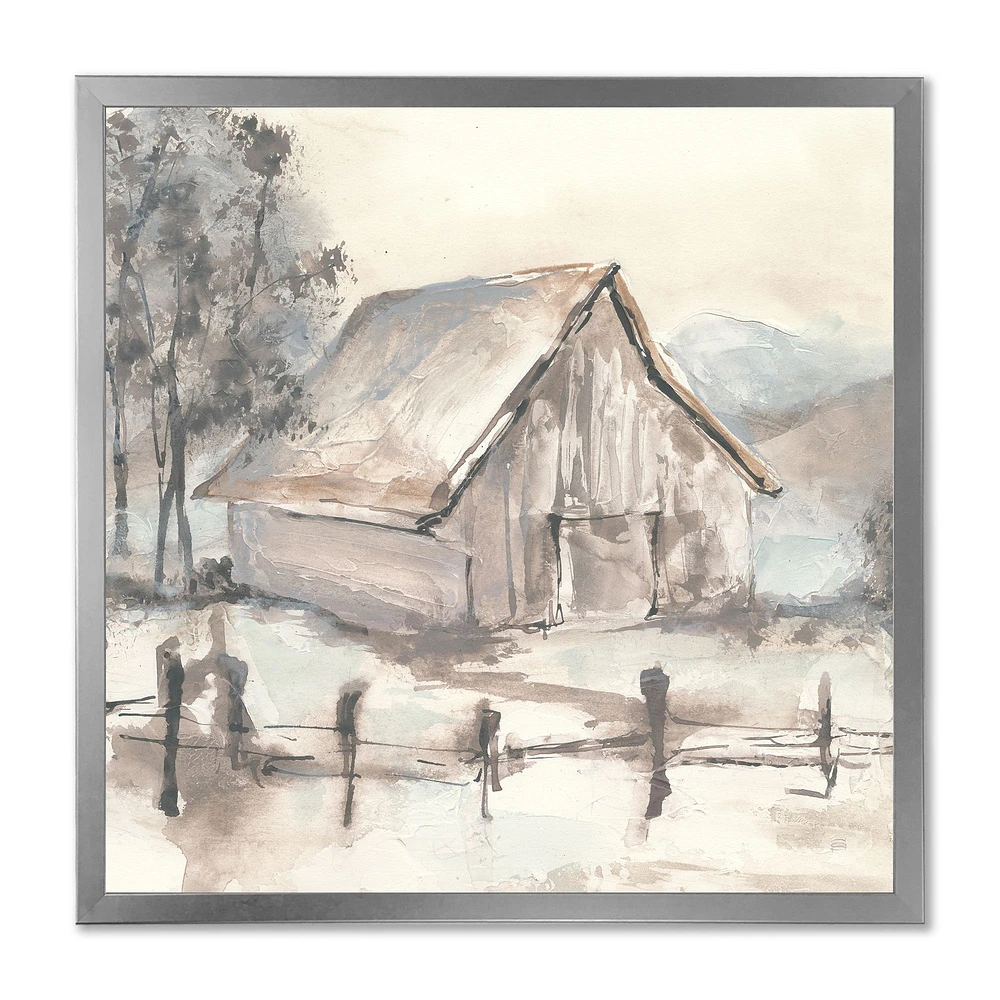 Toile « Farmhouse Barn Grey VII »