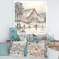 Toile « Farmhouse Barn Grey VII »