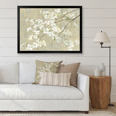 Dogwood Spring Neutral  Canvas Wall Art Print