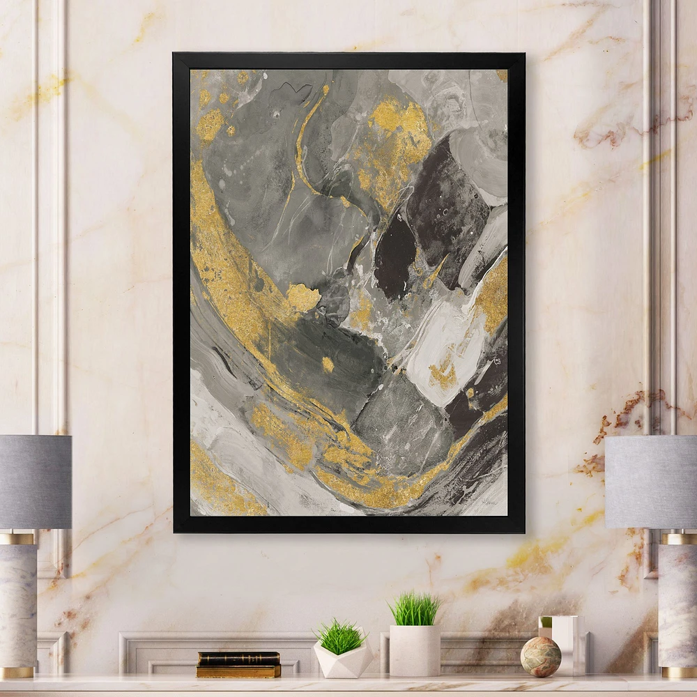 Toile « Marble Gold and Black II »