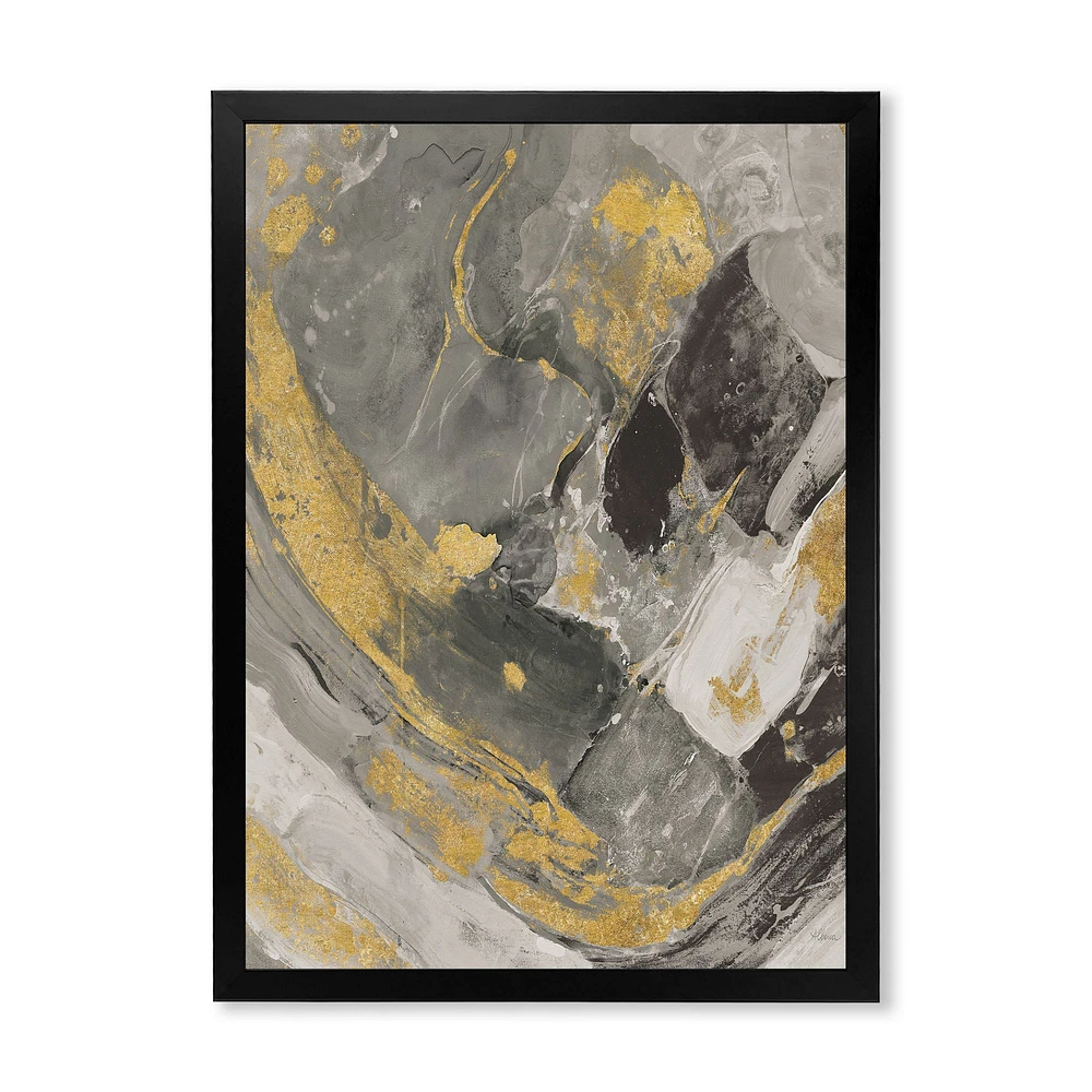 Toile « Marble Gold and Black II »