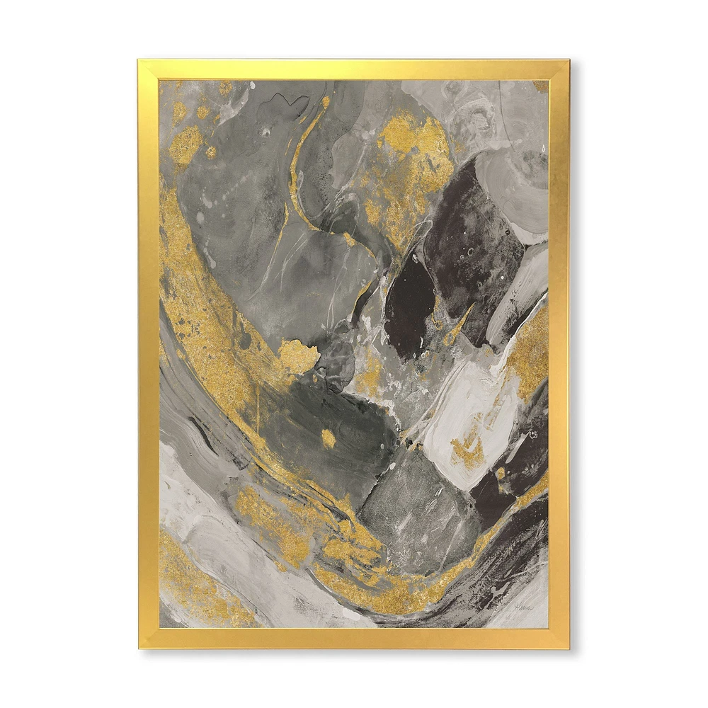 Toile « Marble Gold and Black II »