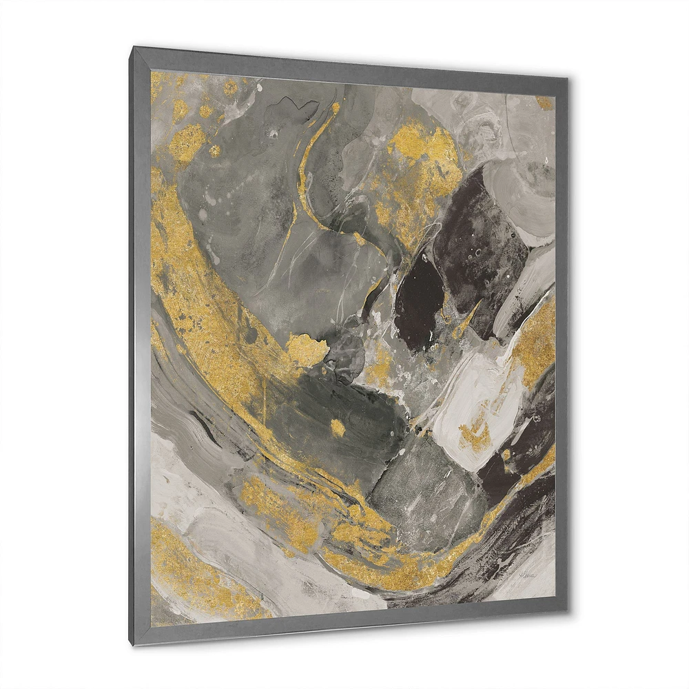 Toile « Marble Gold and Black II »