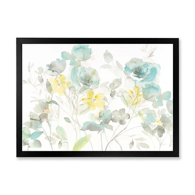 Aqua Rose Natural Element  Canvas Wall Art