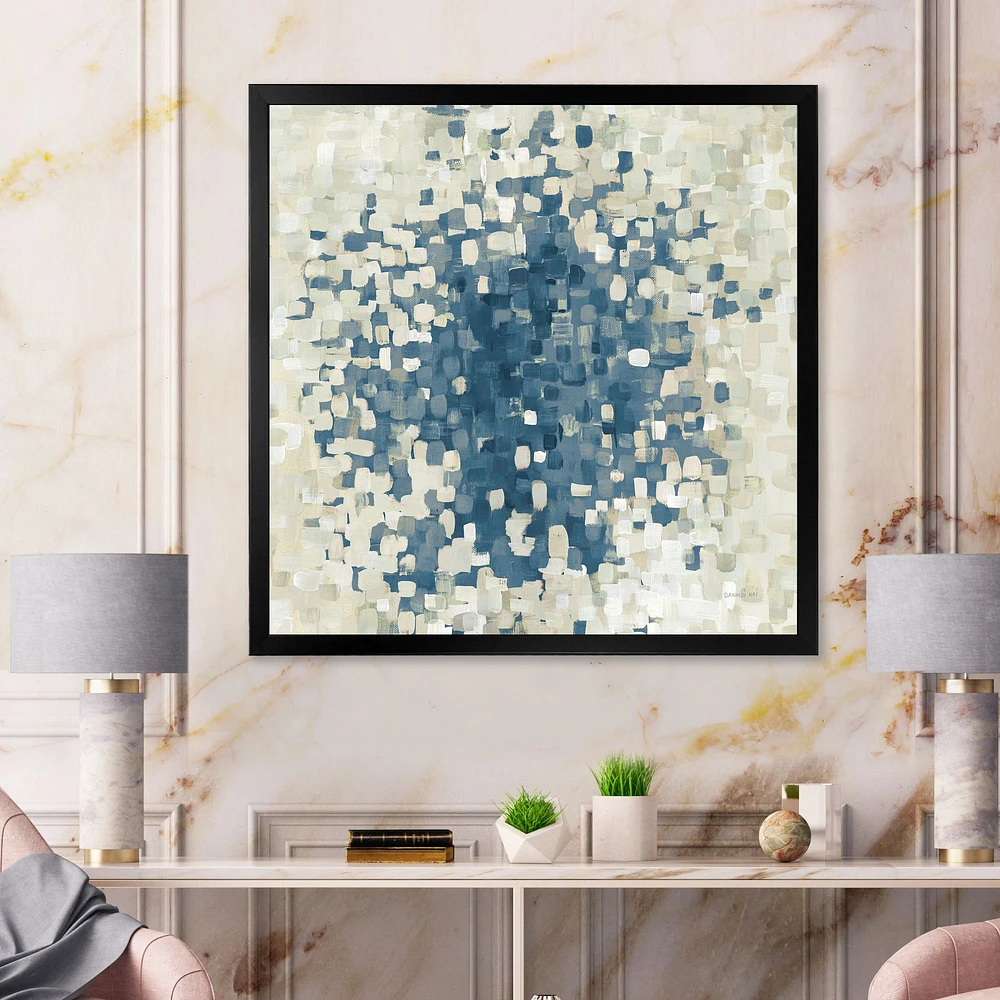 Geometric Blue Spots  Wall Art