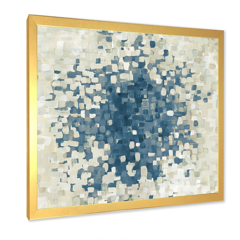 Geometric Blue Spots  Wall Art