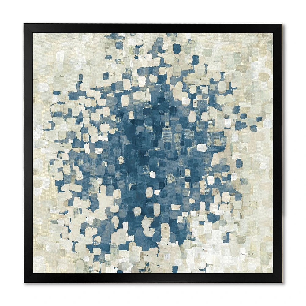 Geometric Blue Spots  Wall Art