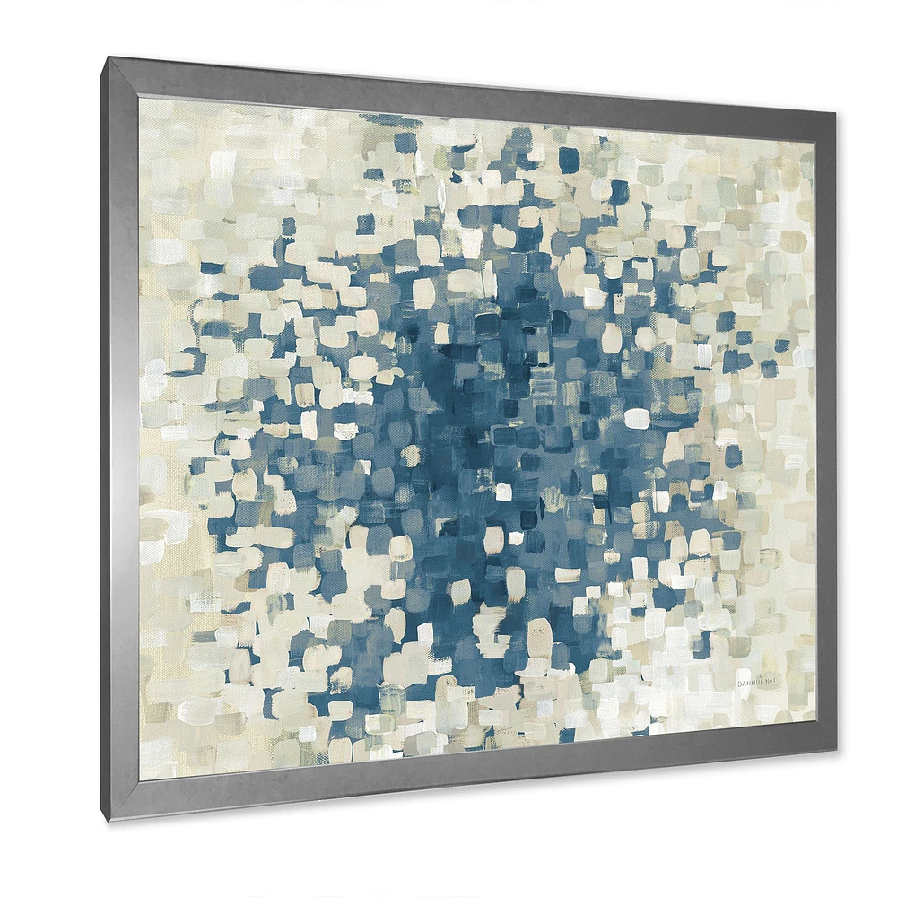 Geometric Blue Spots  Wall Art