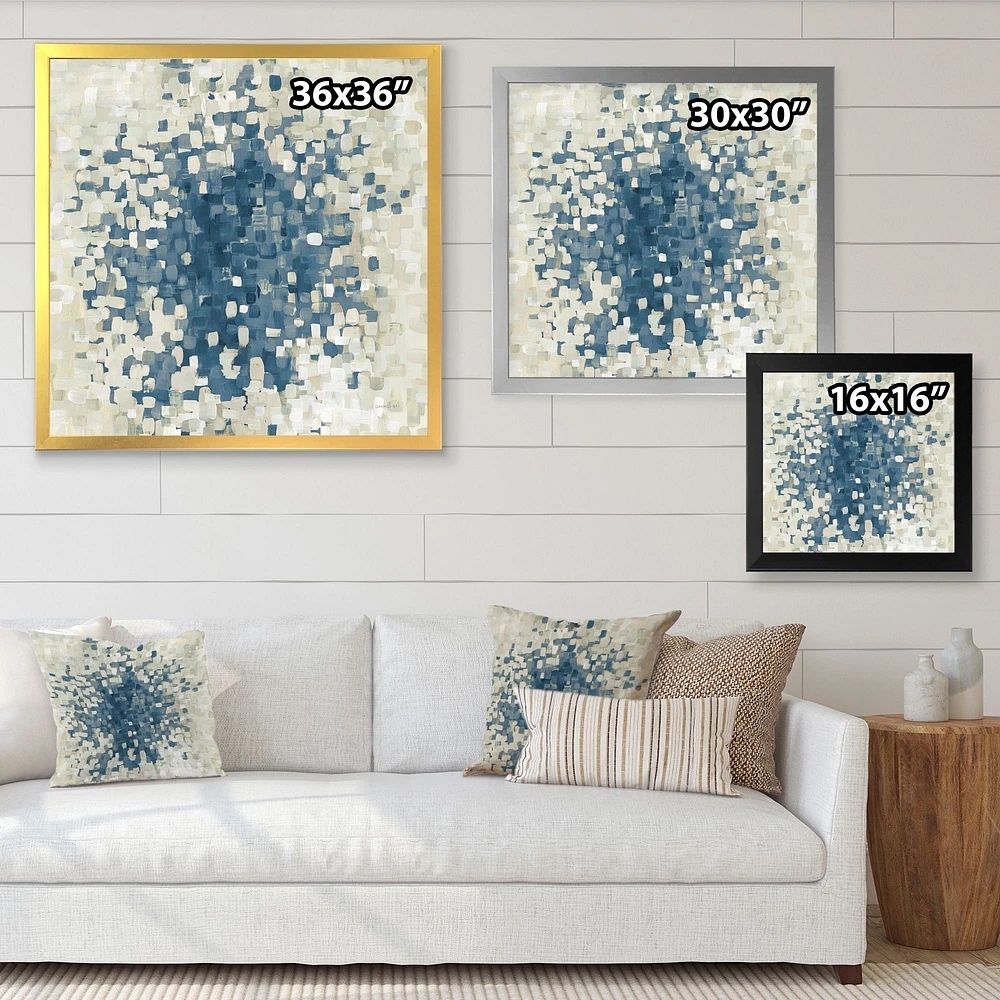 Geometric Blue Spots  Wall Art