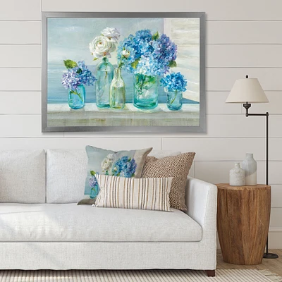 Coastl Flowers Bouquets  Canvas Art