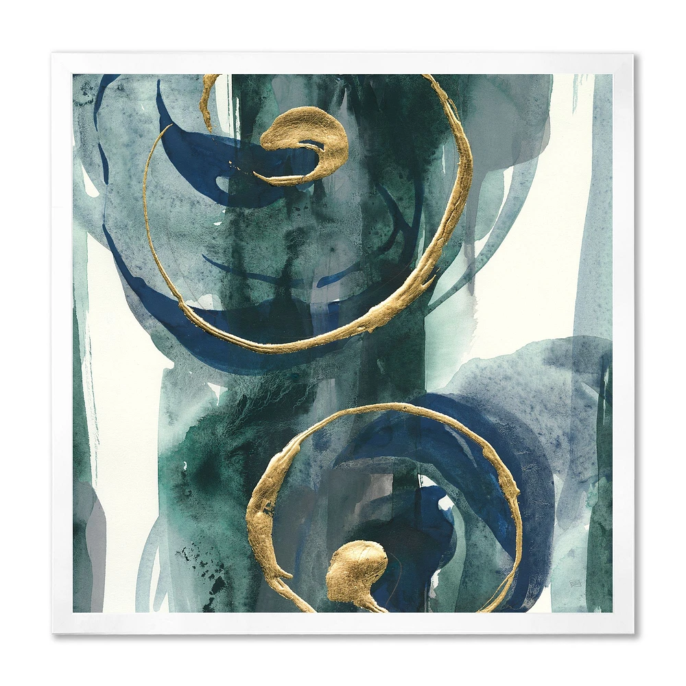 Mettalic Indigo and Gold II  Wall Art