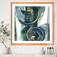 Mettalic Indigo and Gold II  Wall Art