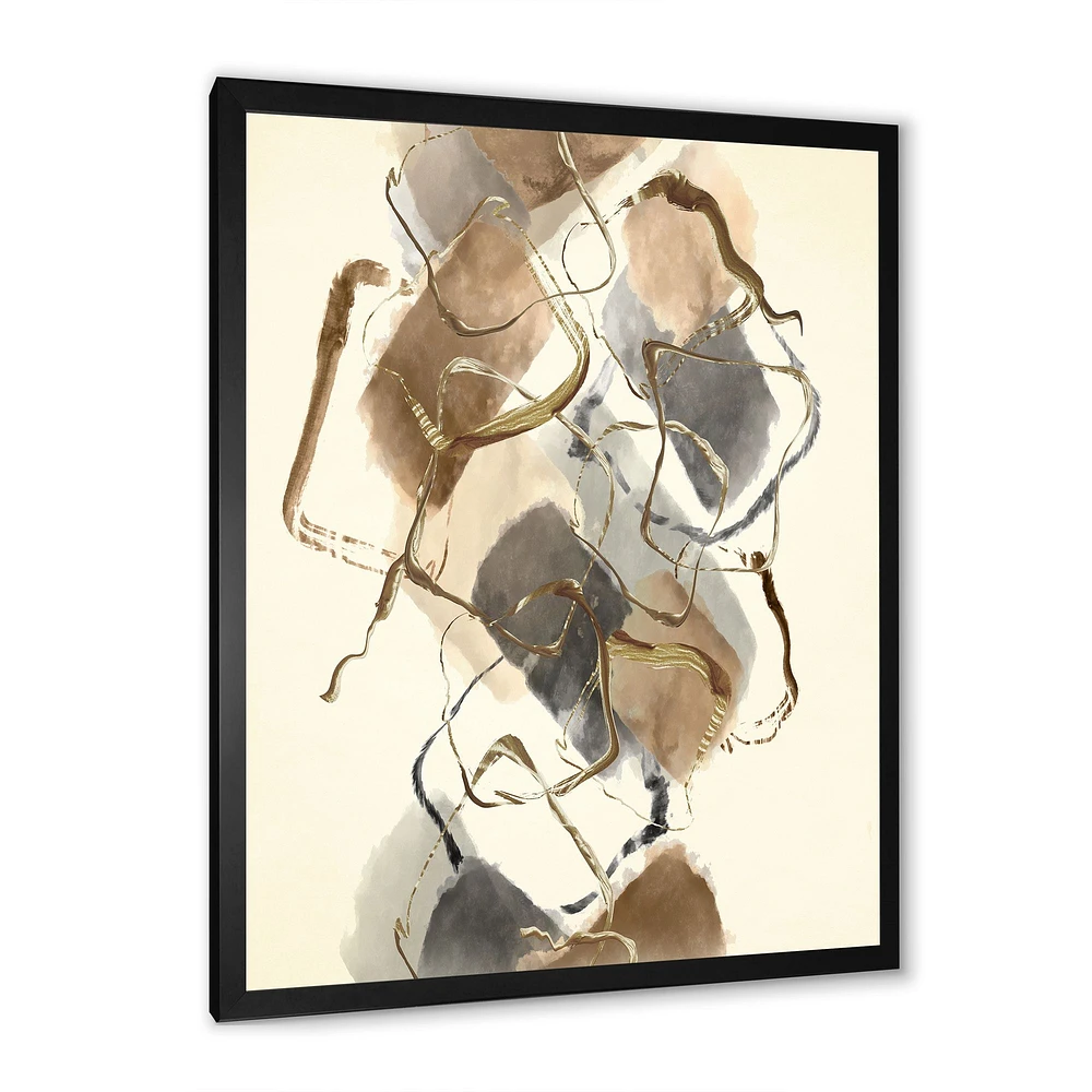 Gold Glam Squares III  Wall Art