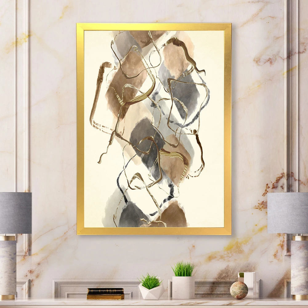 Gold Glam Squares III  Wall Art