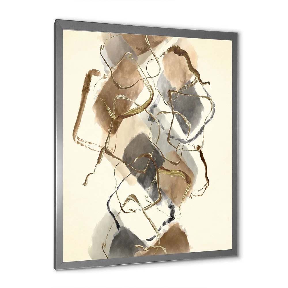 Gold Glam Squares III  Wall Art