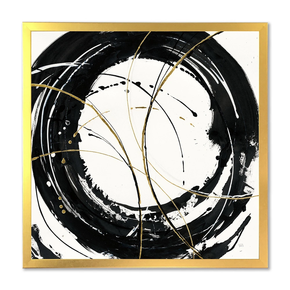 Gold Metallic Circle  Wall Art