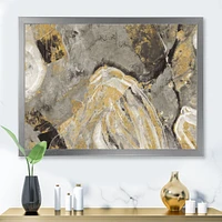 Painted Gold Stone  Canvas Art