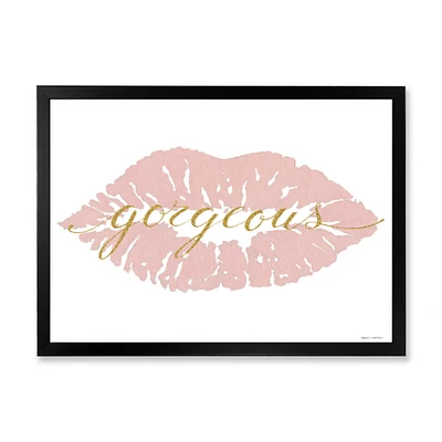 Toile « Fashion Glam Lips on Gold II »