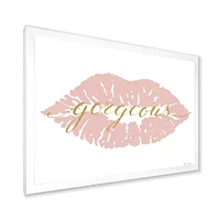 Toile « Fashion Glam Lips on Gold II