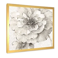 Indigold Grey Peonies I  Canvas Wall Art