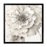 Indigold Grey Peonies I  Canvas Wall Art