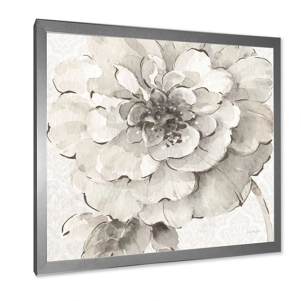 Indigold Grey Peonies I  Canvas Wall Art