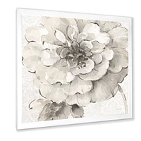 Indigold Grey Peonies I  Canvas Wall Art