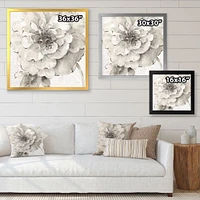 Indigold Grey Peonies I  Canvas Wall Art