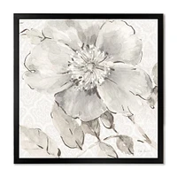 Toile « Indigold Grey Peonies II