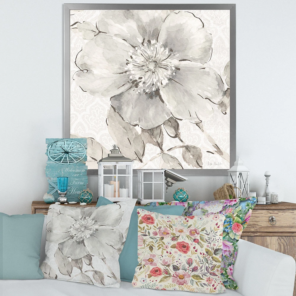 Indigold Grey Peonies II  Wall Art