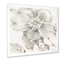 Toile « Indigold Grey Peonies II