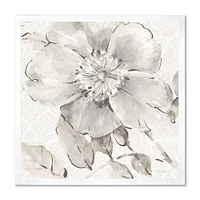 Toile « Indigold Grey Peonies II