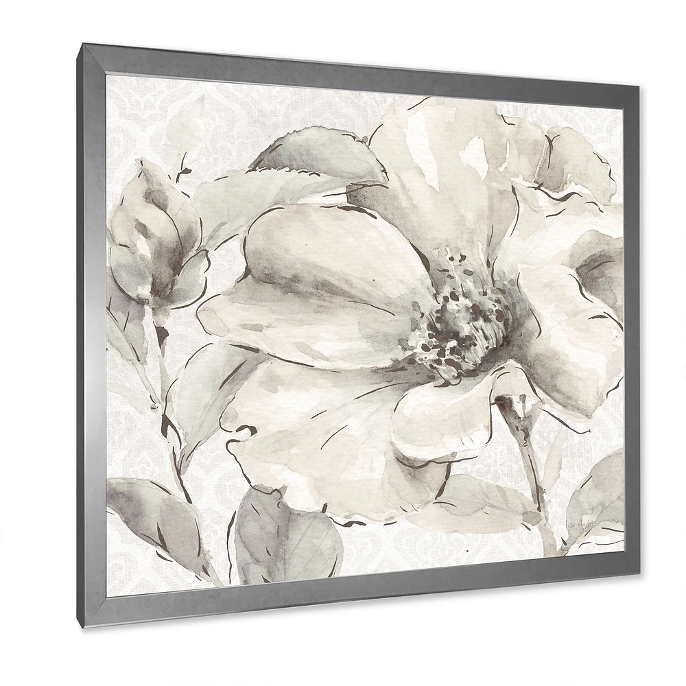 Indigold Grey Peonies IV  Canvas Art