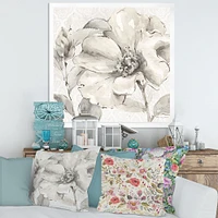 Toile « Indigold Grey Peonies IV »