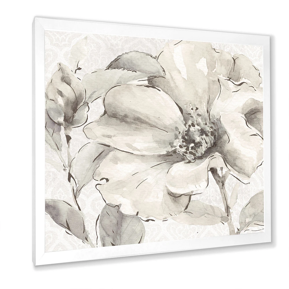 Indigold Grey Peonies IV  Canvas Art