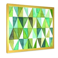 Green Triangle III Wall Art