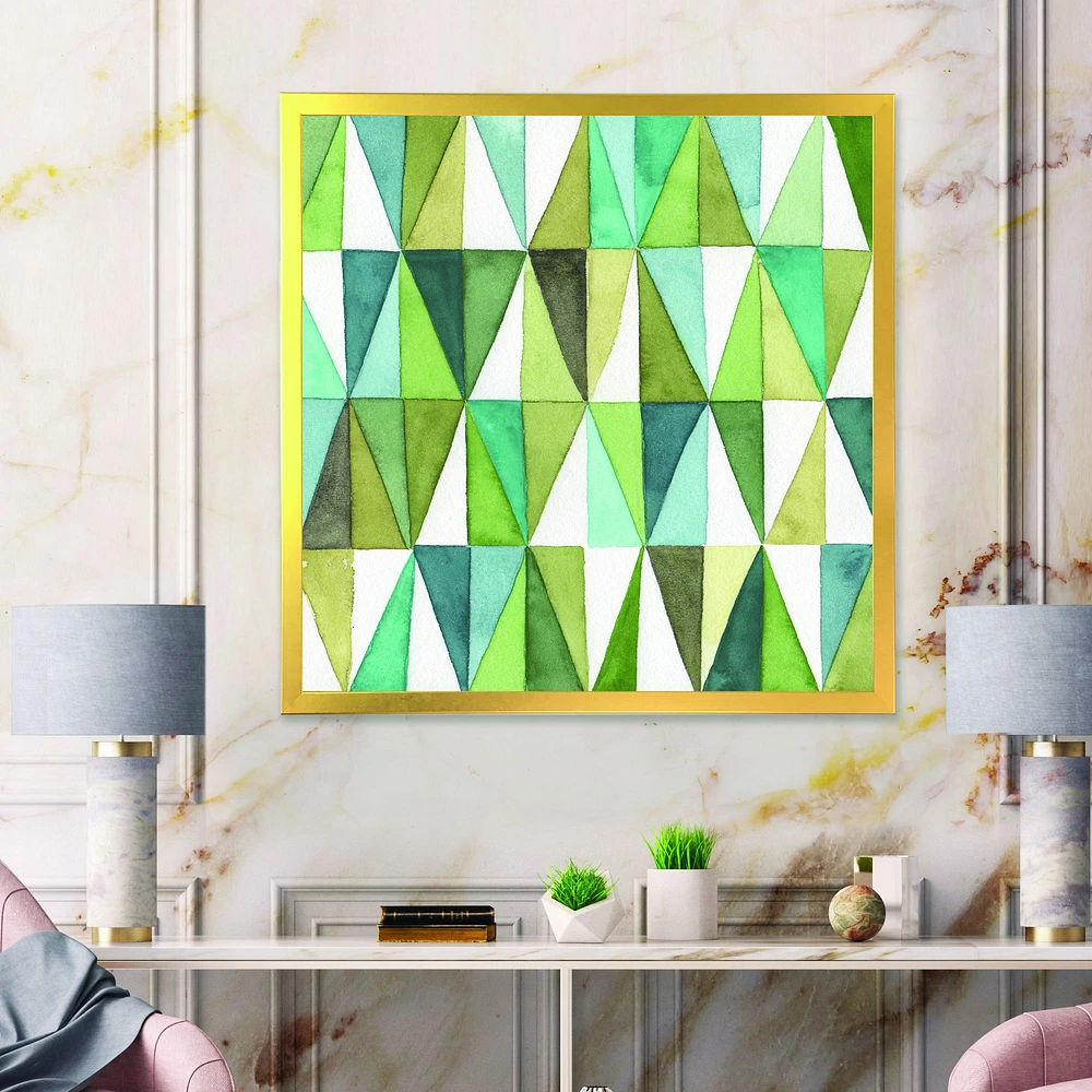 Green Triangle III Wall Art