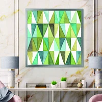 Green Triangle III Wall Art