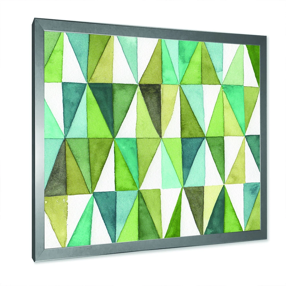 Green Triangle III Wall Art