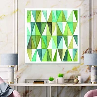 Green Triangle III Wall Art