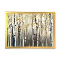 Golden Birch Forest I  Canvas Wall Art