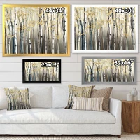 Toile « Golden Birch Forest I »